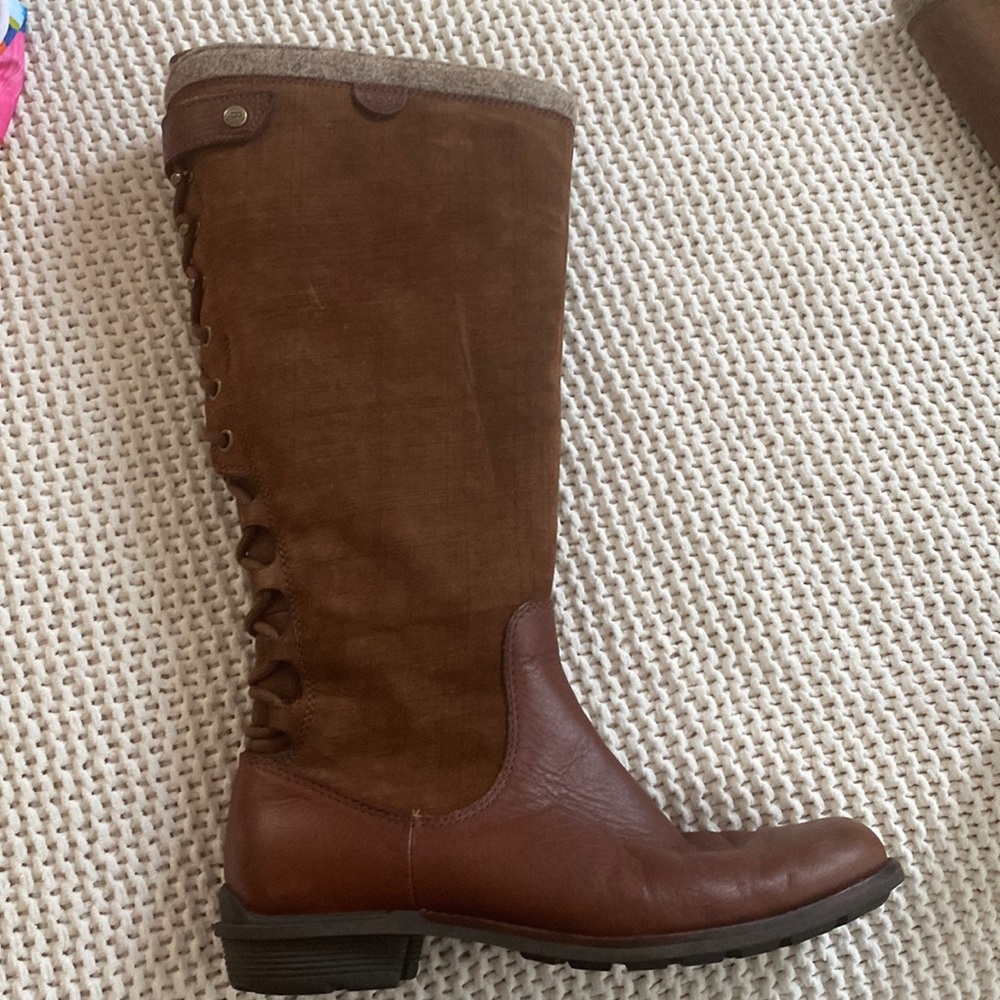 UGG boots, knee high. Lace up